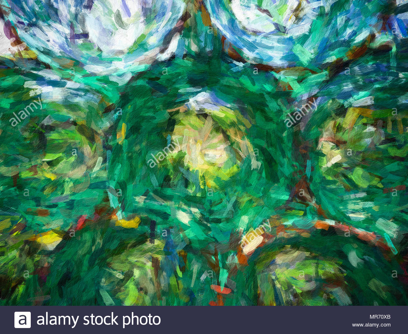 1300x1065 Abstract Digital Oil Painting On Canvas Full Of Texture And Bright - Bright Color Painting