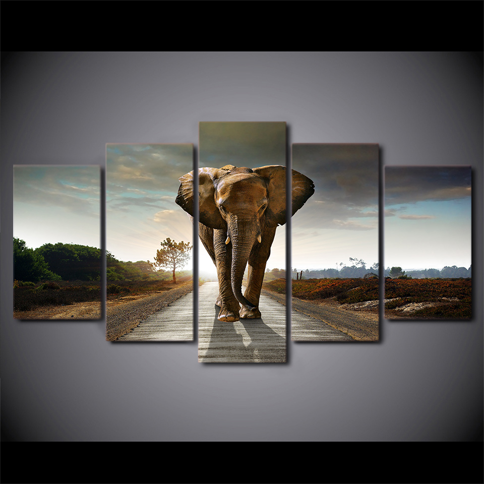 960x960 Interesting Prints Of Elephants Nursery Bright Elephant Theme - Bright Elephant Painting