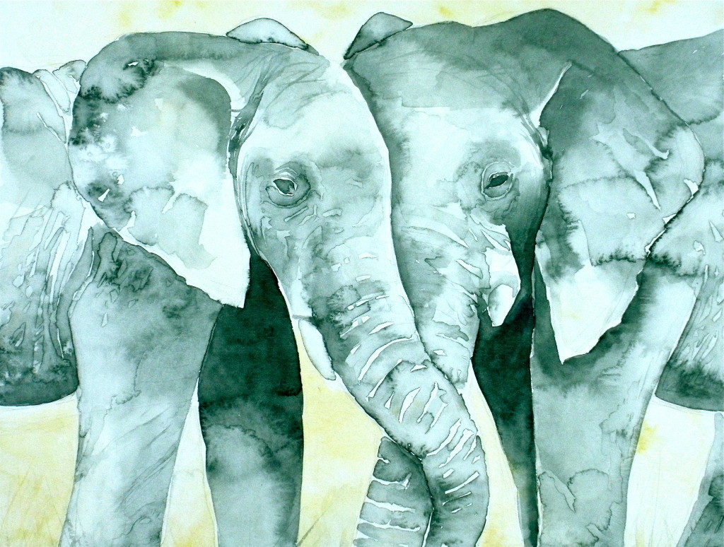 1024x774 Katrina Pete - Bright Elephant Painting