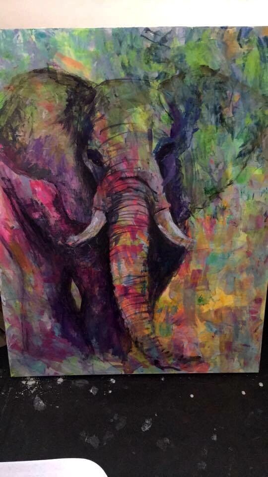 540x960 Bright Elephant! My Paintings - Bright Elephant Painting