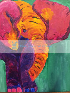 238x317 Bright Elephant Blue Duck Art Studio 2016 Blue Duck Art Studio - Bright Elephant Painting