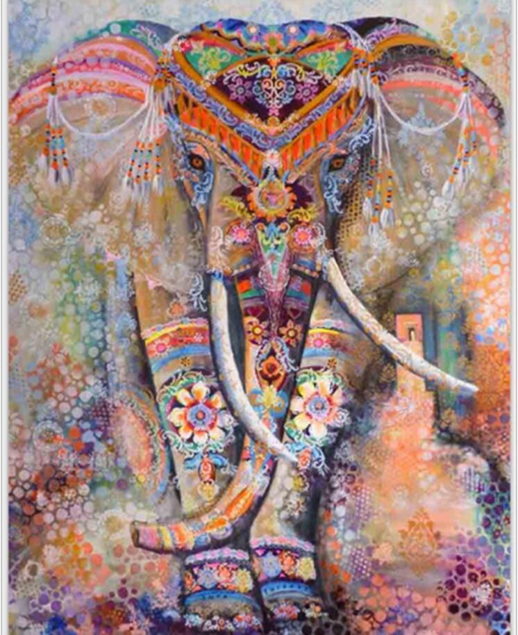 746x914 Bright Elephant Or Tree Tapestry Roots And Sticks - Bright Elephant Painting