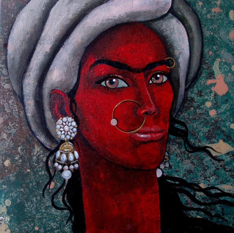 800x799 Girl With Bright Eyes By Artist Suruchi Jamkar Figurative Art - Bright Eyes Painting