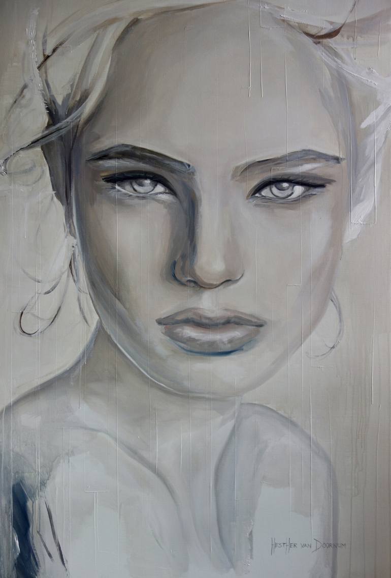 770x1136 Saatchi Art Bright Eyes Painting By Hesther Van Doornum - Bright Eyes Painting