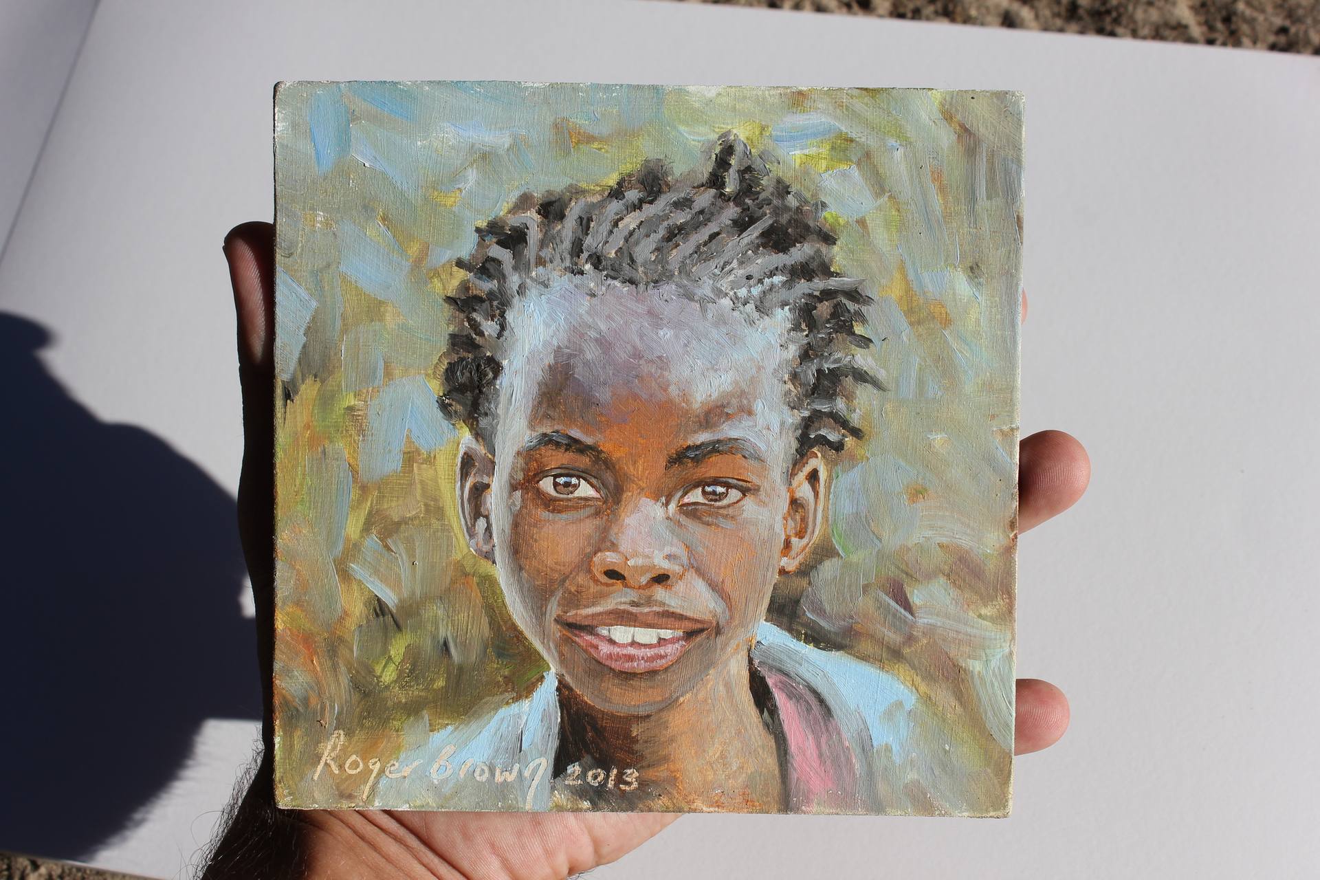 1920x1280 Saatchi Art Bright Eyes Painting By Roger Brown - Bright Eyes Painting