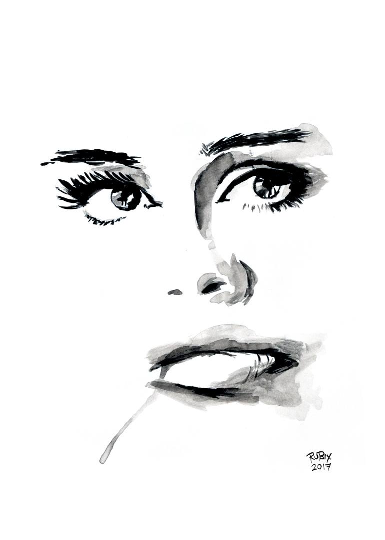 770x1078 Saatchi Art Bright Eyes Painting By Rubix Art - Bright Eyes Painting