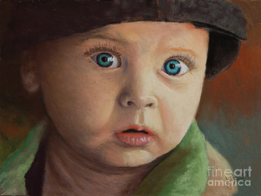 900x675 Bright Eyes Painting By James Geddes - Bright Eyes Painting