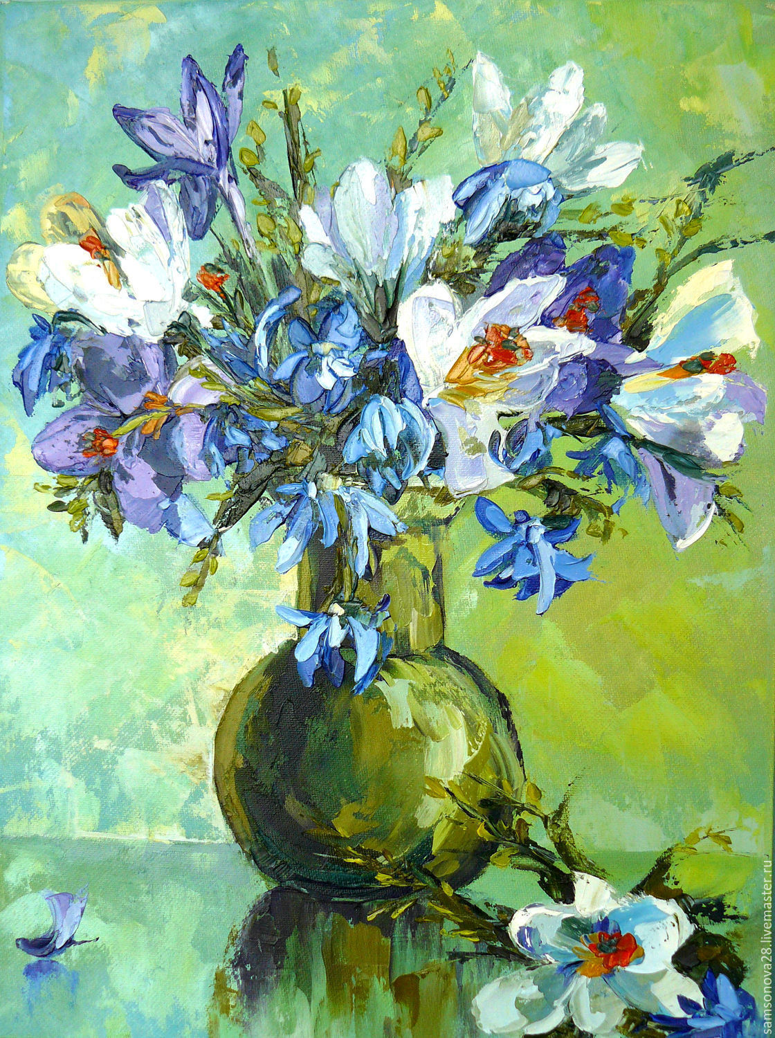 1120x1500 Classical Flower Paintings Bright Snowdropsa Bouquet Of Flowers - Bright Flower Painting
