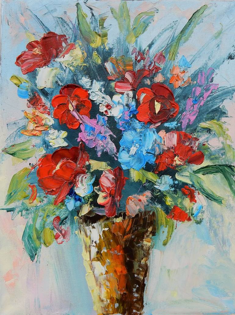 Bright Flower Painting at PaintingValley.com | Explore collection of ...