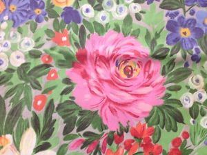 300x225 Vintage Cotton Blend Colorful Floral Bright Flowers Painting - Bright Flower Painting