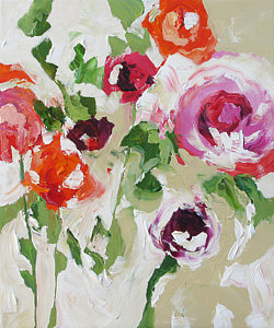 250x300 Bright Flowers Paintings Fine Art America - Bright Flower Painting