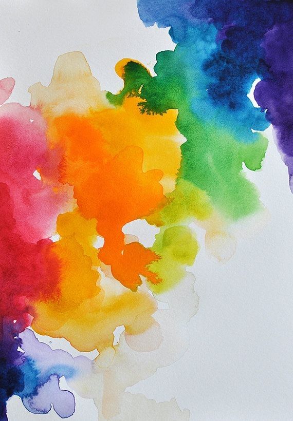 570x820 Pin By Judi Lynn On Rainbows For Matty J Watercolor - Bright Watercolor Painting