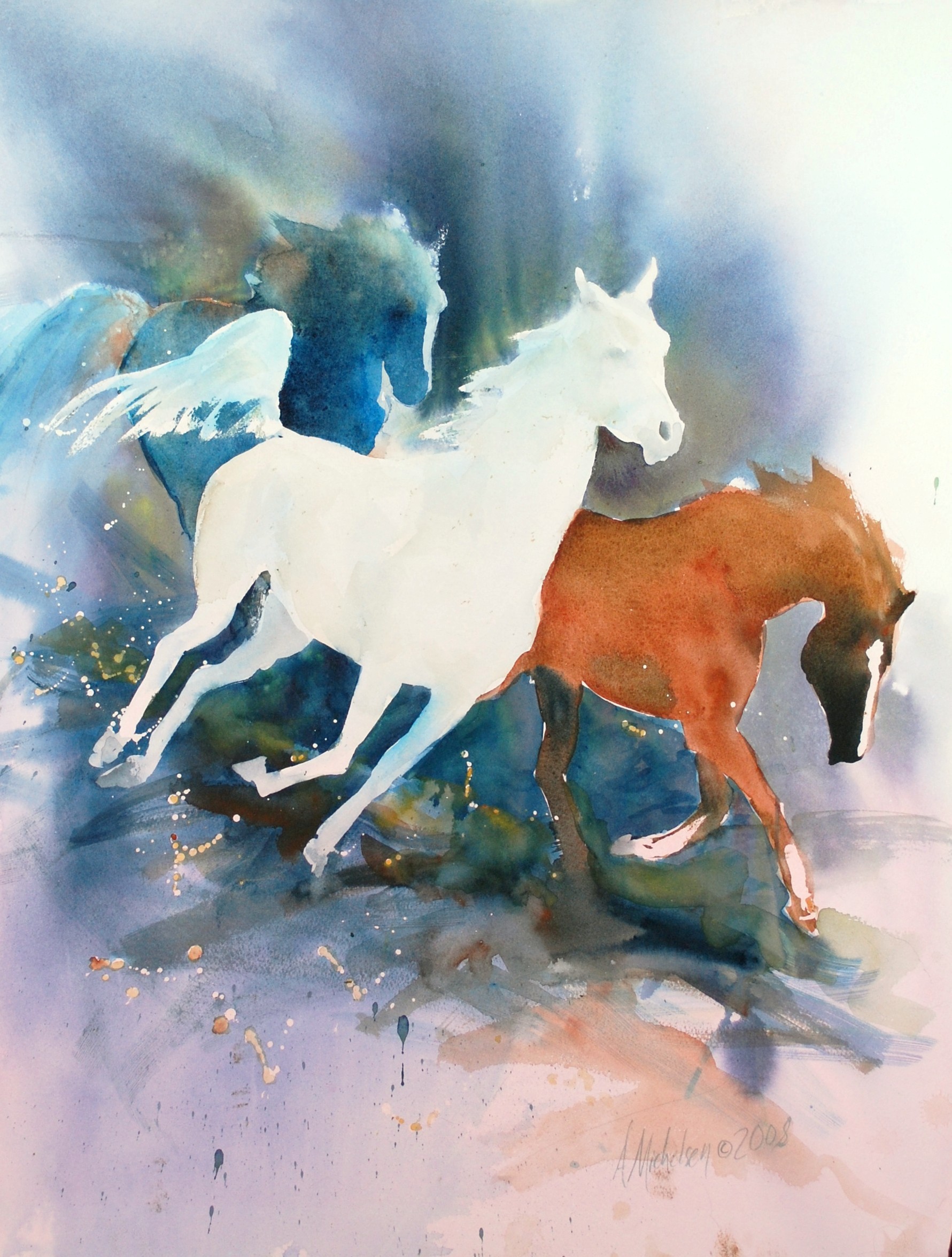 1781x2353 Animal Paintings Bright Spirit Studio - Bright Watercolor Painting