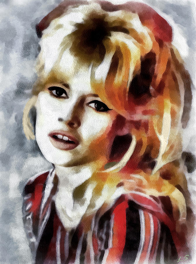 668x900 Brigitte Bardot Painting By Sergey Lukashin - Brigitte Bardot Painting
