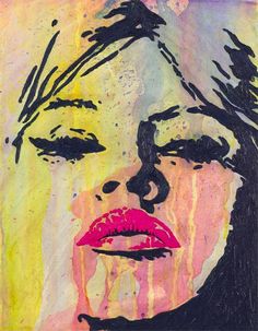 236x303 24kkm By Artist Jeremy Penn. Amazing. 16 X 16 Acrylic And 24k - Brigitte Bardot Painting