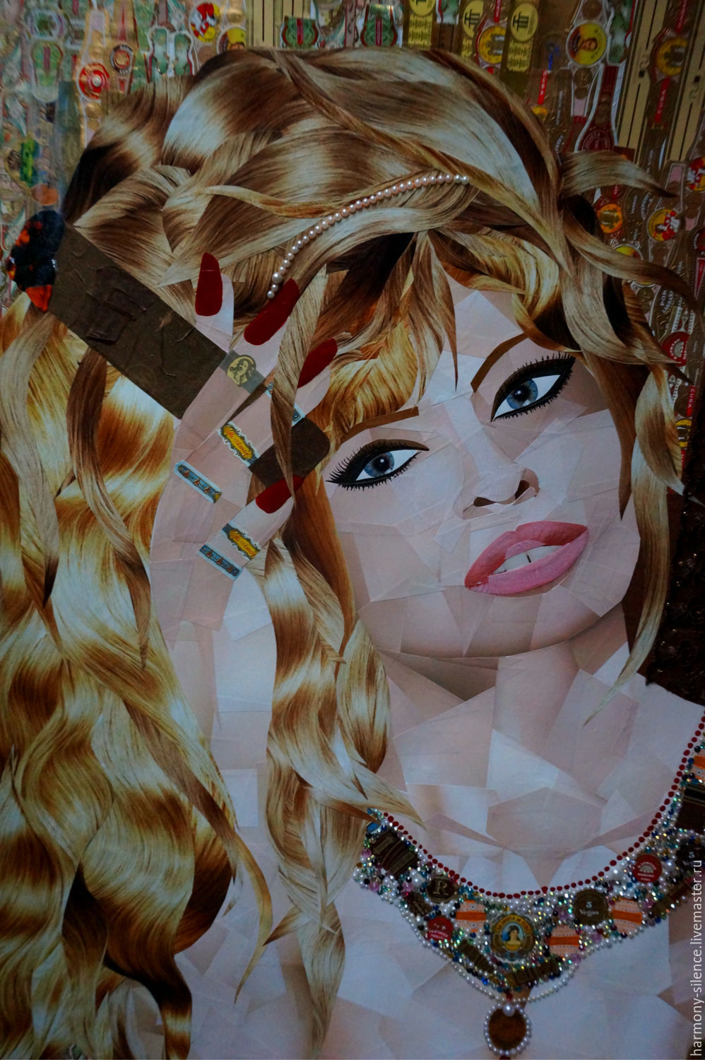 998x1500 Picture Of Cigar Ribbons French With A Portrait Of Brigitte Bardot - Brigitte Bardot Painting