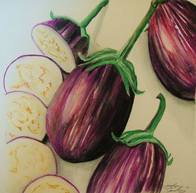 Brinjal Painting at PaintingValley.com | Explore collection of Brinjal ...