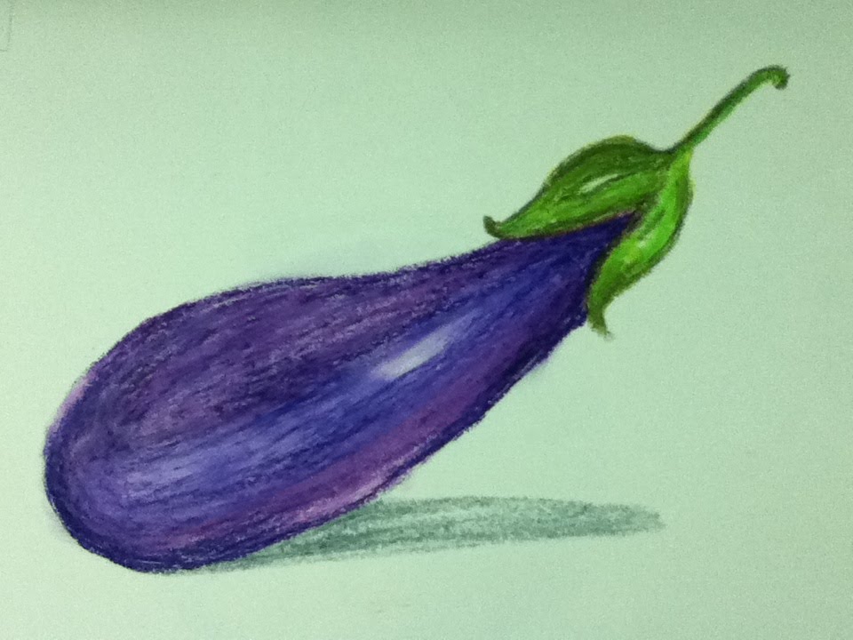 960x720 Brinjal Drawing And Shading In Simple Steps - Brinjal Painting
