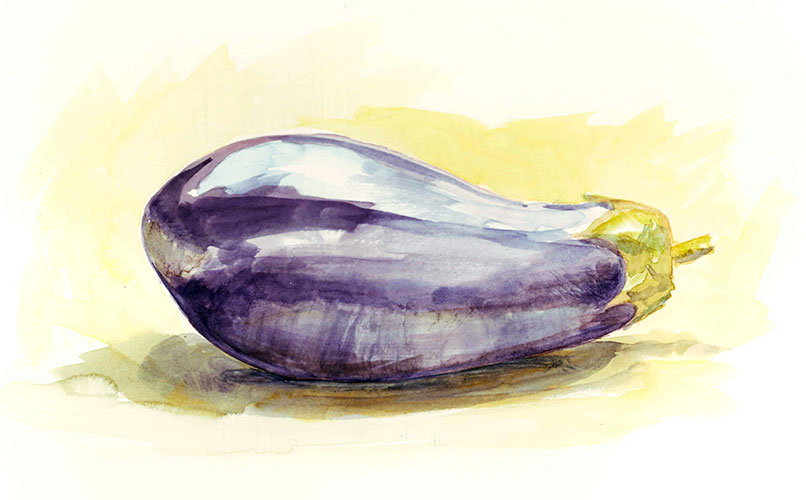 806x500 Eggplant! Painting And Recipe Mad Art Lab - Brinjal Painting