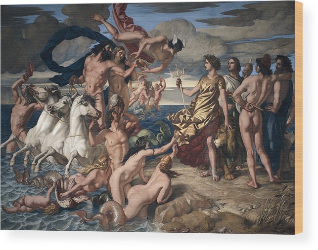 643x507 Neptune Resigning To Britannia The Empire Of The Sea Wood Print By - Britannia Painting