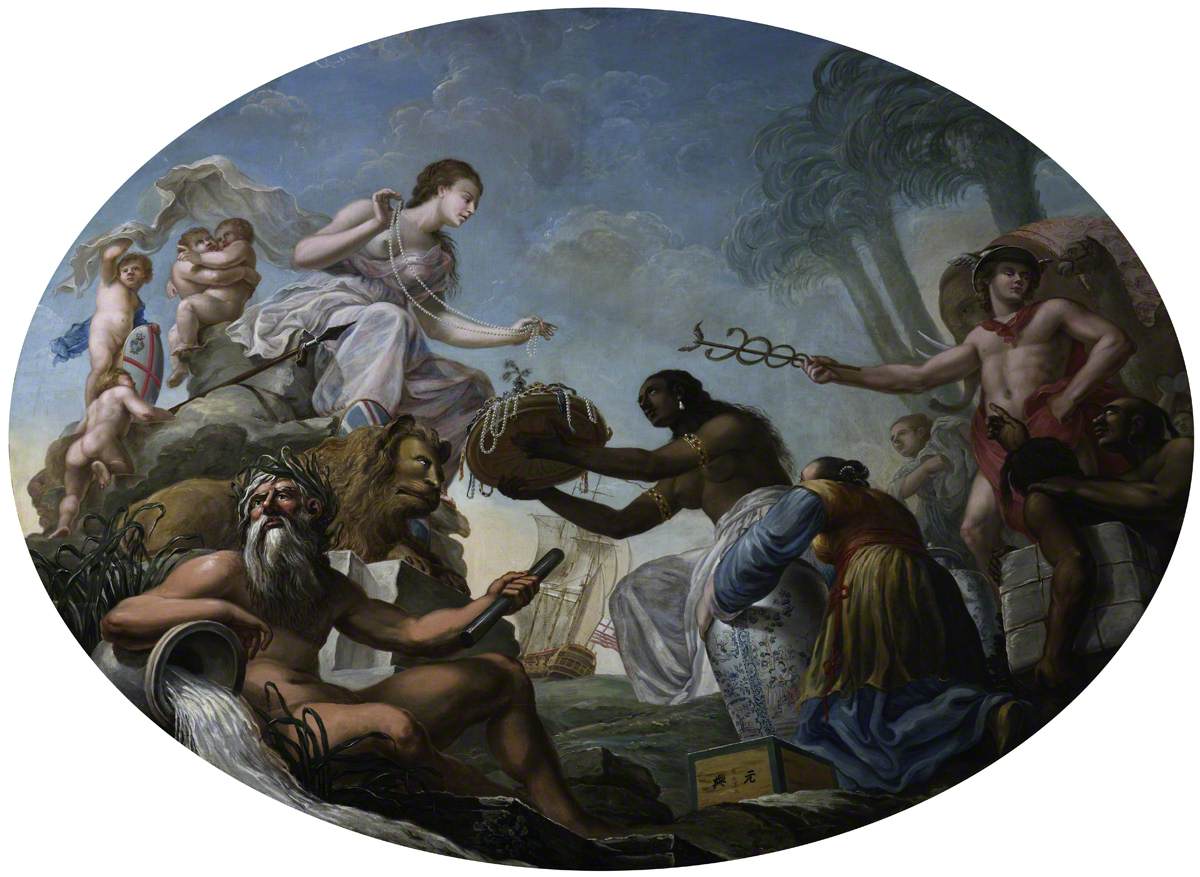 1200x877 The East Offering Its Riches To Britannia Art Uk - Britannia Painting