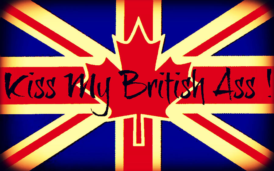 900x563 Kiss My British Ass Painting By Cyryn Fyrcyd - British Flag Painting