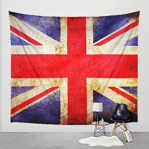 300x300 British Flag Tapestry Distressed Fabric Art Print Wall Hanging - British Flag Painting