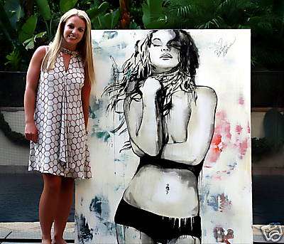 400x343 Trainwrecktastic Charity Memorabilia Britney Spears Painting On Ebay - Britney Spears Painting