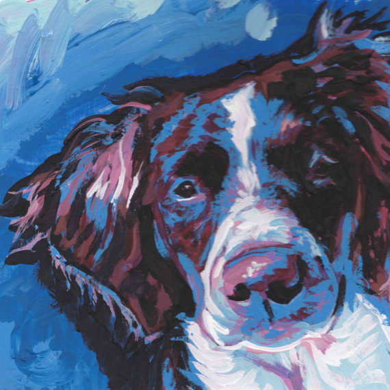 570x570 Brittany Spaniel Portrait Art Print Modern Dog Pop Art Bright - Brittany Spaniel Painting
