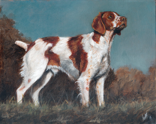500x399 Brittany Spaniel - Brittany Spaniel Painting