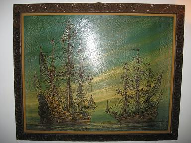 384x288 Brittini Spanish Armada Painting Antique Appraisal Instappraisal - Brittini Painting