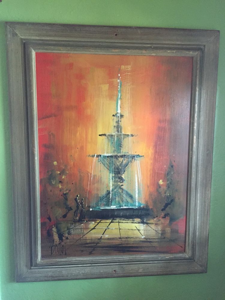 750x1000 Details About Brittini Original Oil Painting Signed Mid Century - Brittini Painting