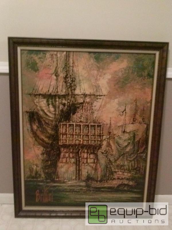 600x800 Huge Nautical Brittini Art. 41ampquo Furniture, Mid Century - Brittini Painting