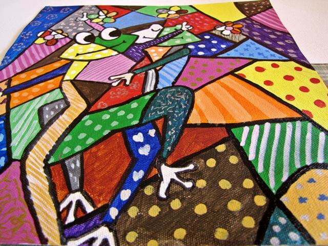 640x480 Paint Pop Art In The Style Of Romero Britto - Britto Painting