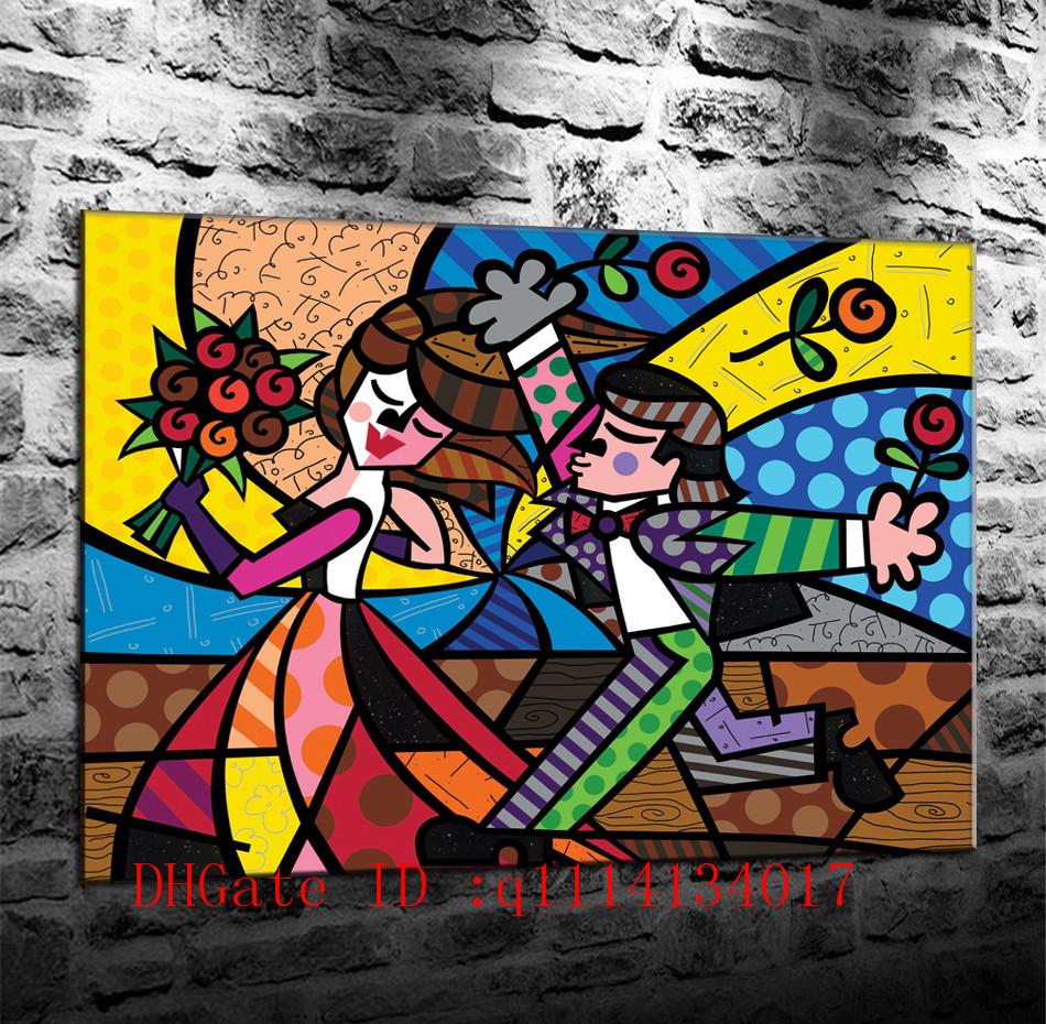 950x930 Romero Britto 15,canvas Prints Wall Art Oil Painting Home Decor - Britto Painting