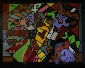 300x239 Romero Britto Summer Dance Original Painting Ebay - Britto Painting