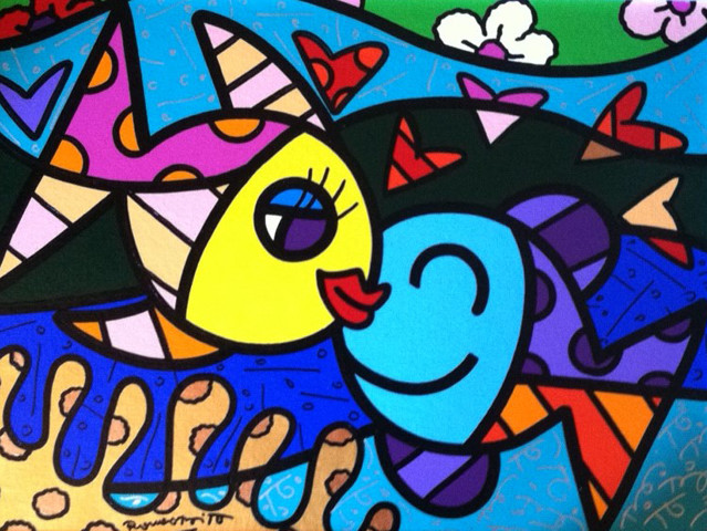 639x480 Two Fish By Romero Britto - Britto Painting