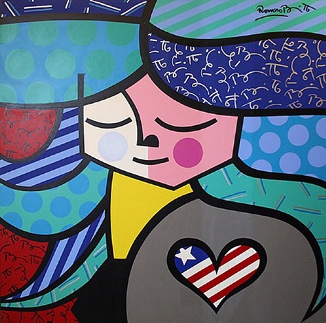 474x470 Columba Bush Hangs Out With Romero Britto - Britto Painting