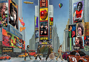 300x210 Beatles Painting Abbey Road. New York Broadway Times Square Rock - Broadway Painting