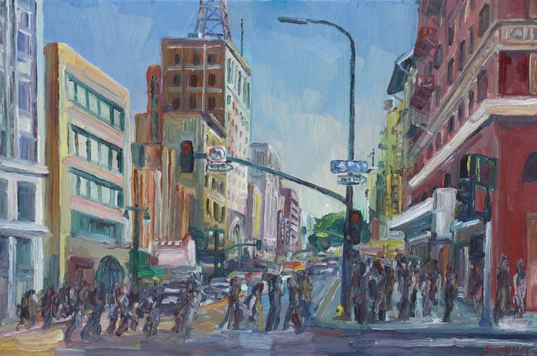 770x511 Saatchi Art 5th And Broadway Painting By John Kilduff - Broadway Painting