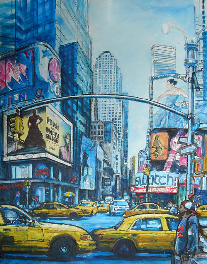 706x900 Broadway New York Ii Painting By Patricia Clements - Broadway Painting
