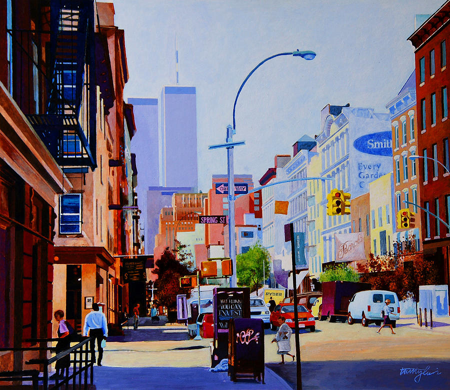 900x780 West Broadway Painting By John Tartaglione - Broadway Painting