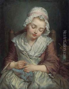 236x303 Broken Eggs, (Detail) Jean Baptiste Greuze (French, Oil - Broken Eggs Painting