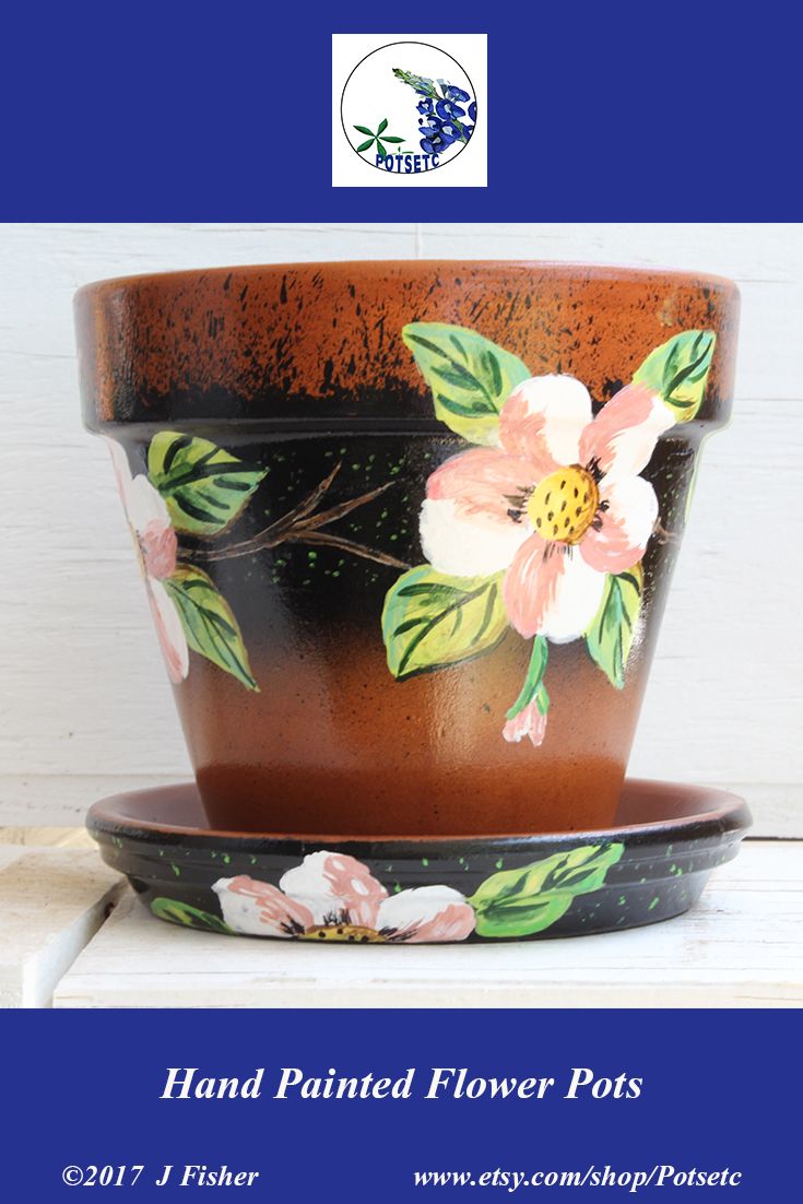 735x1102 Here Is A Custom Order I Painted. The Customer Sent Me A Picture - Broken Flower Pot Painting