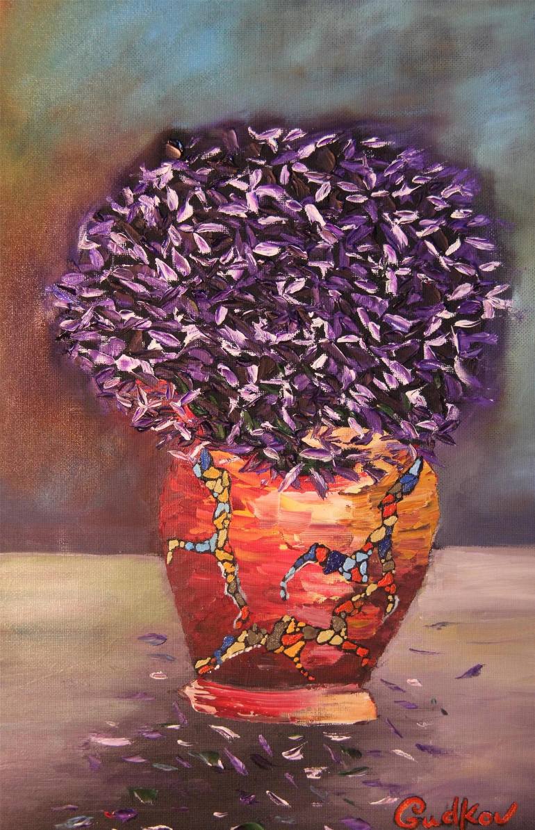 770x1194 Saatchi Art New Broken Flower Pot Painting By Juraj Gudkov - Broken Flower Pot Painting
