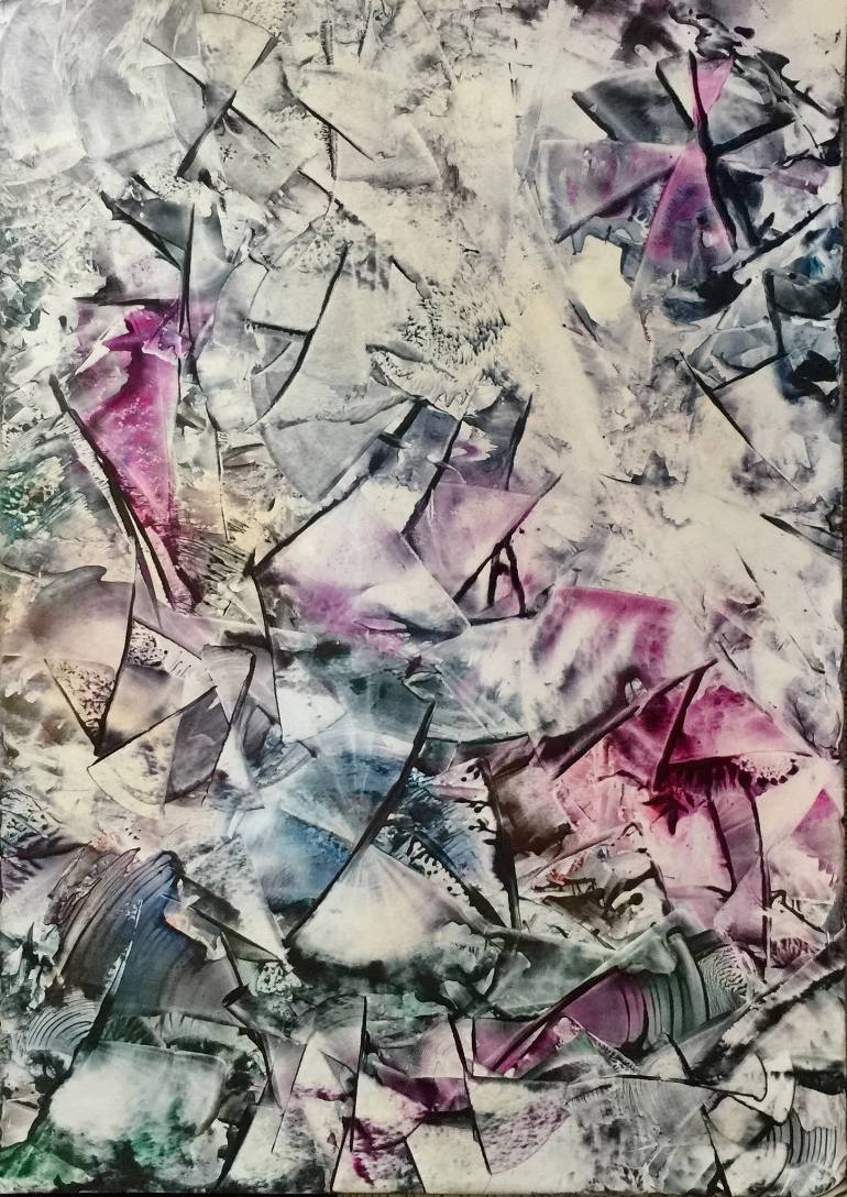 770x1088 Saatchi Art Broken Glass Painting By Marija Joza - Broken Glass Painting