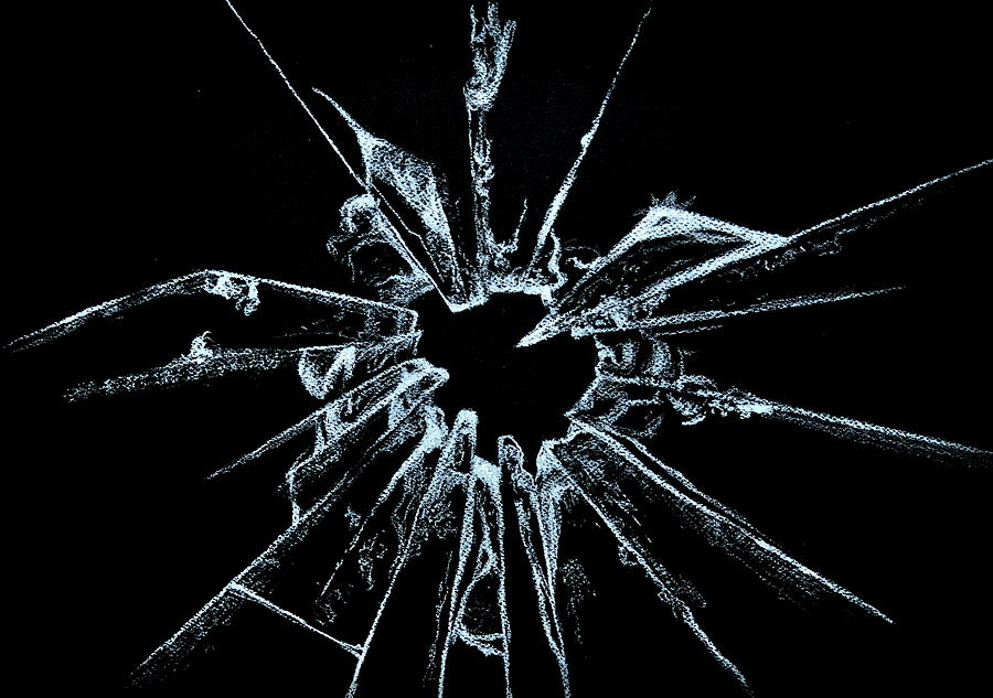 900x633 Shattered Painting By Shreekant Plappally - Broken Glass Painting