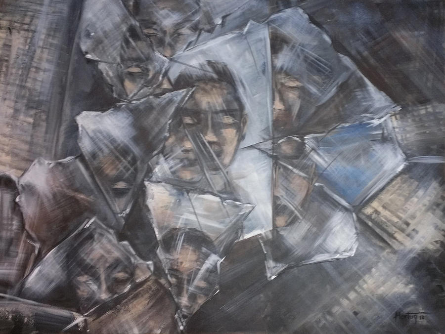 900x676 Broken Soul Painting By Milene Hertug - Broken Painting