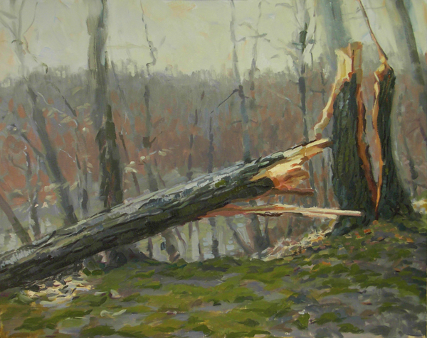 600x476 Christopher Greco Broken Silence Daily Painting, Tree, Broken - Broken Painting