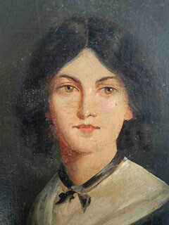 240x320 A Page Of Portraits Of Emily - Bronte Painting